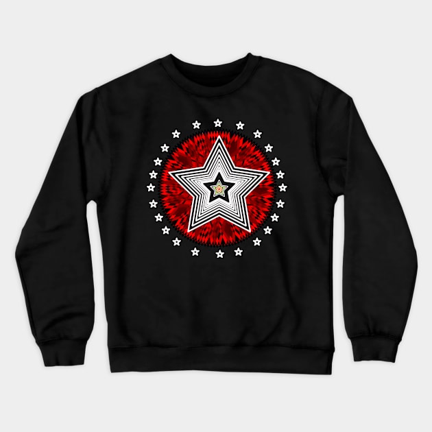 Radial star 4 Crewneck Sweatshirt by CybertronixWolf